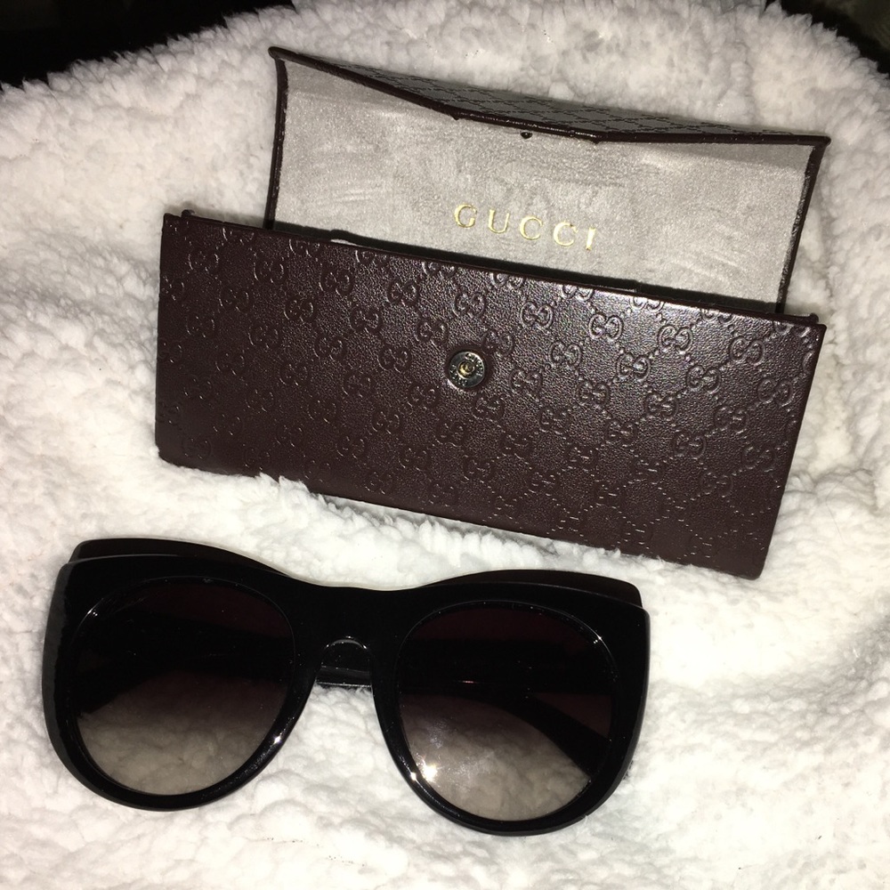 GUCCI GG 3781/S Cat-Eye Sunglasses, Case & Cloth